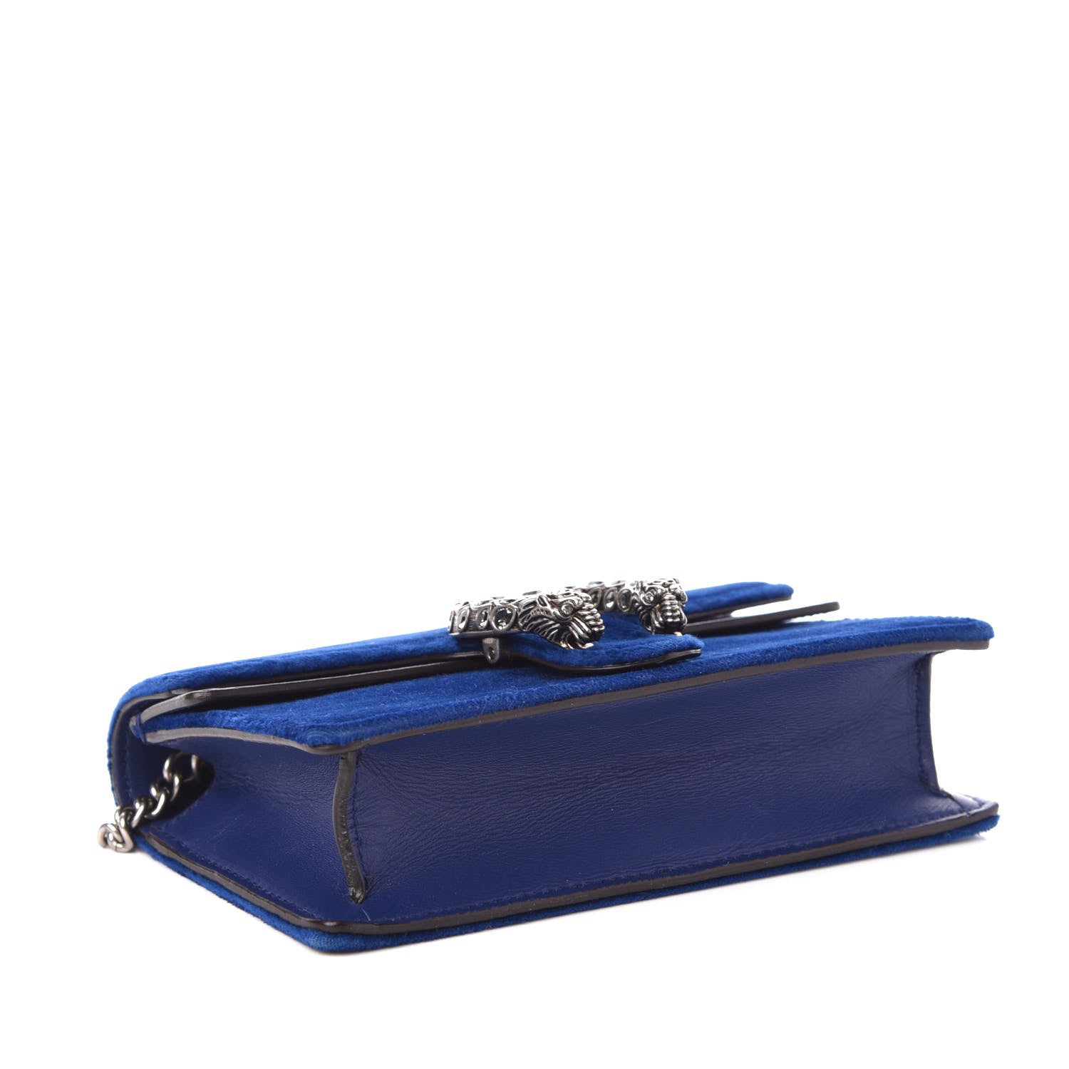 Gucci Velvet Super Mini Dionysus Shoulder Bag Cobalt 4 of 11