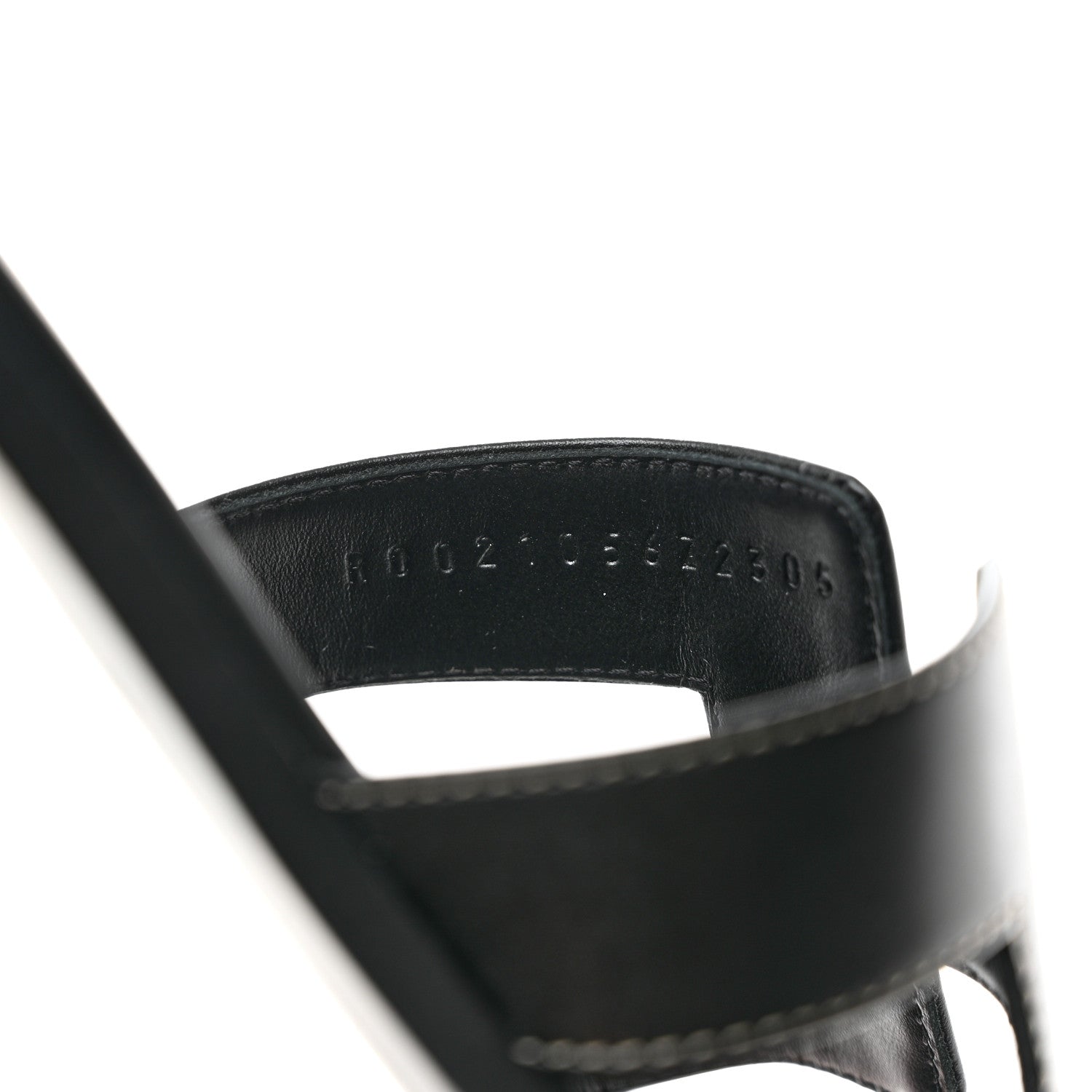 Hermes Box Calfskin Oran Sandals 37.5 Black 6 of 9