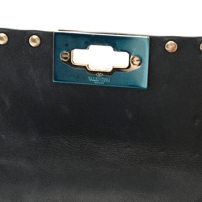 Valentino Garavani Calfskin Micro Rockstud Spike Shoulder Bag Blue Fluo 8 of 8