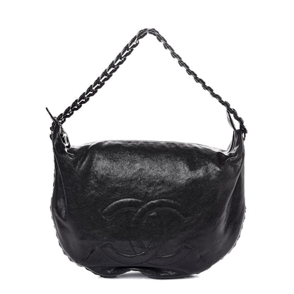 Chanel Glazed Caviar Modern Chain Hobo Black 1 of 8