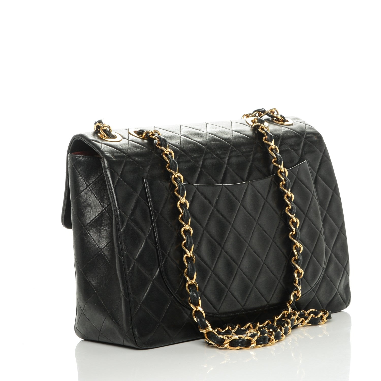 Chanel Lambskin Quilted XL Jumbo Single Flap Black 3 of 8