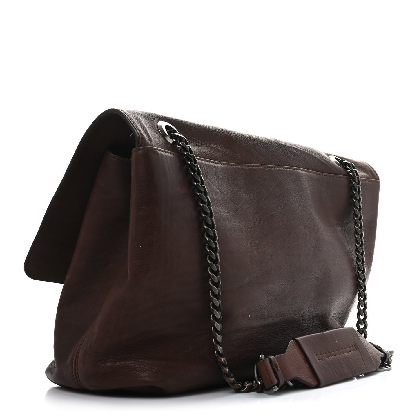 Calfskin Medium Happy Shoulder Bag Brown