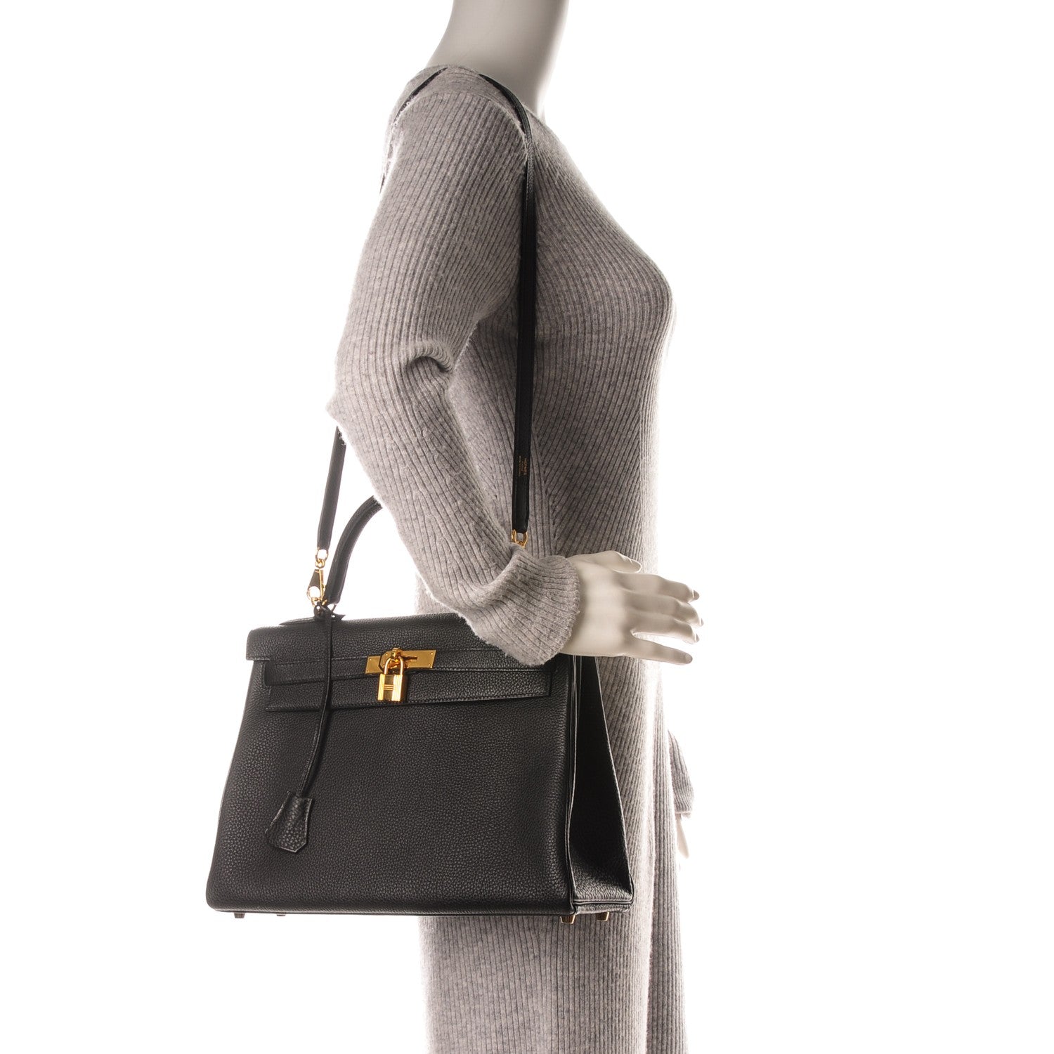 Hermes Togo Kelly Retourne 32 Black 2 of 27