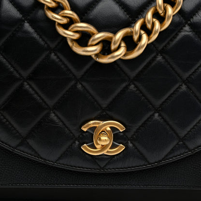 Chanel Calfskin Caviar Quilted Chain Handle Flap Black 8 of 10