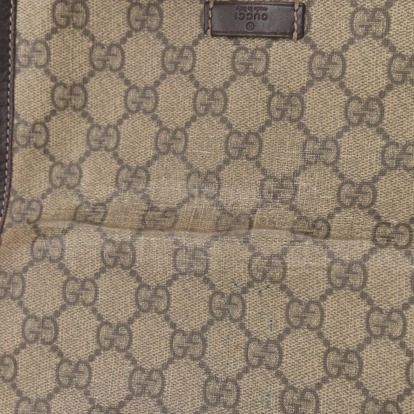 GG Supreme Monogram Selleria Calfskin Small Flap Messenger Bag Beige Ebony Cocoa Dark Chocolate