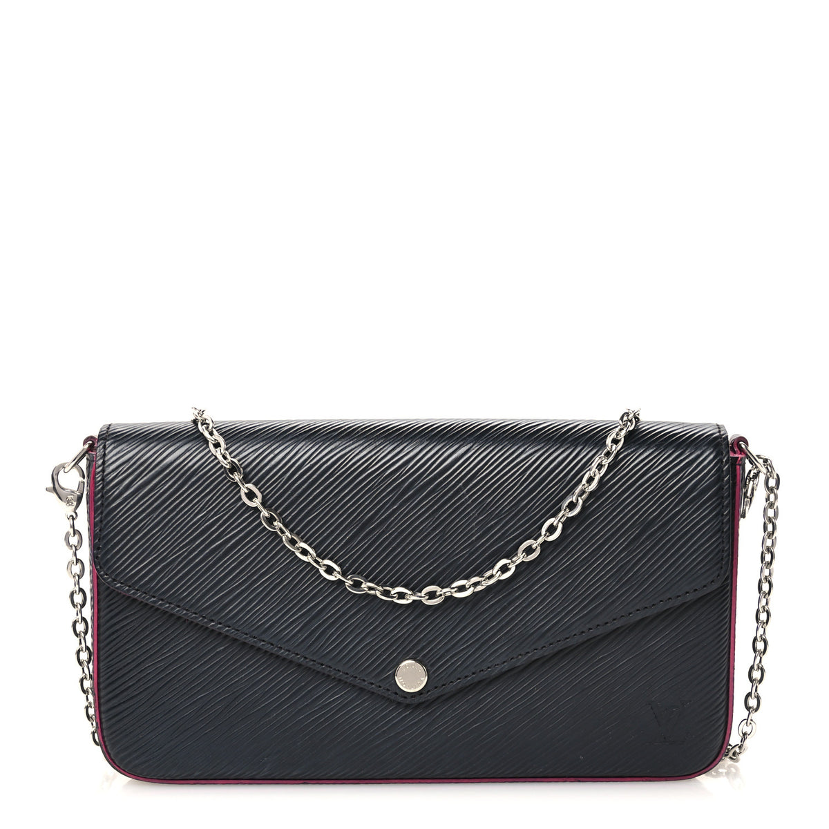 Louis Vuitton Epi Pochette Felicie Black Hot Pink 1 of 12