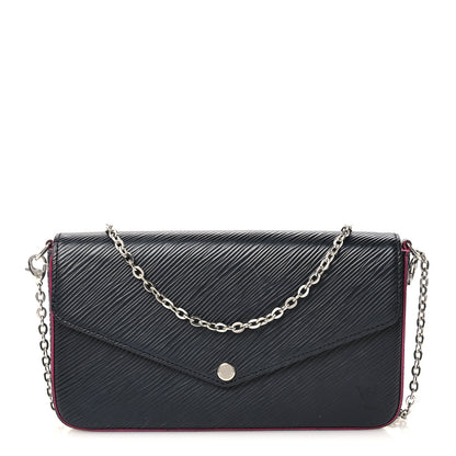 Louis Vuitton Epi Pochette Felicie Black Hot Pink 1 of 12