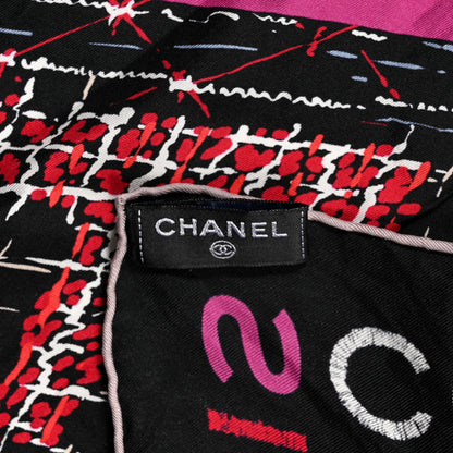 Chanel Silk CC Logo Square Scarf Multicolor 2 of 3
