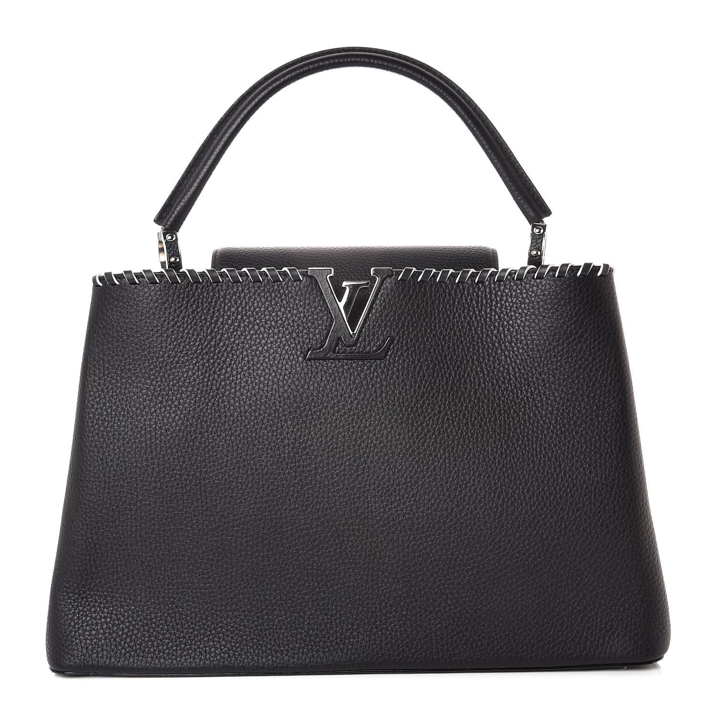 Taurillon Braided Capucines MM Black