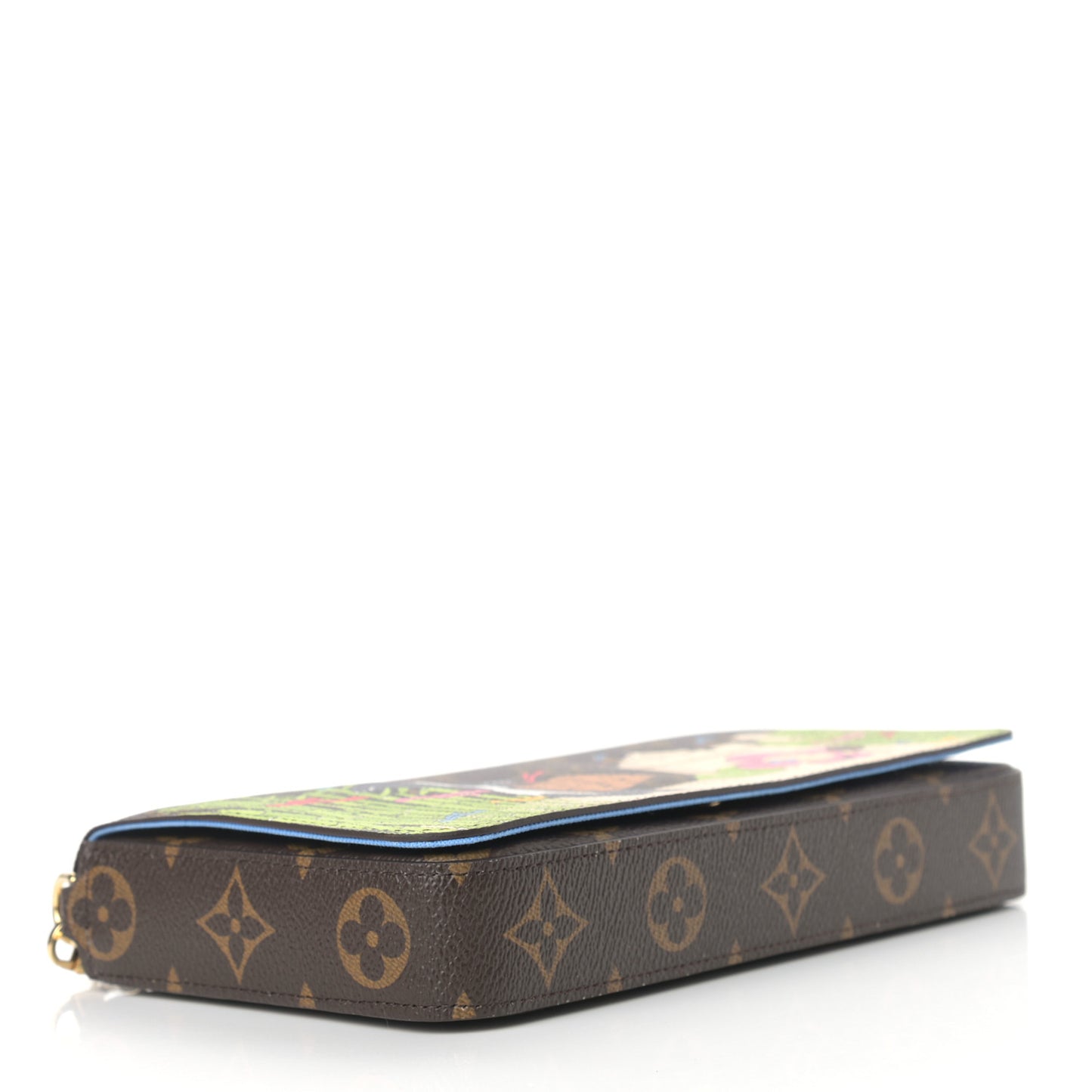 Monogram 2021 Christmas Animation China Wall Pochette Felicie Chain Wallet Myosotis Blue