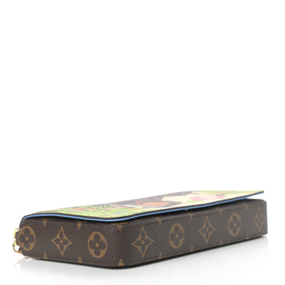 Louis Vuitton Monogram 2021 Christmas Animation China Wall Pochette Felicie Chain Wallet Myosotis Blue 5 of 9