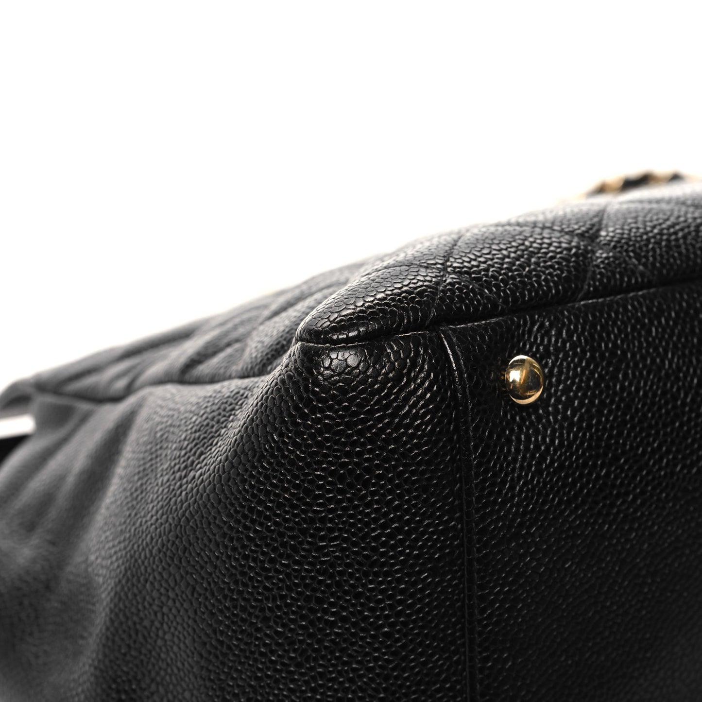 Caviar Quilted Grand Timeless Shopping Tote GTT Black