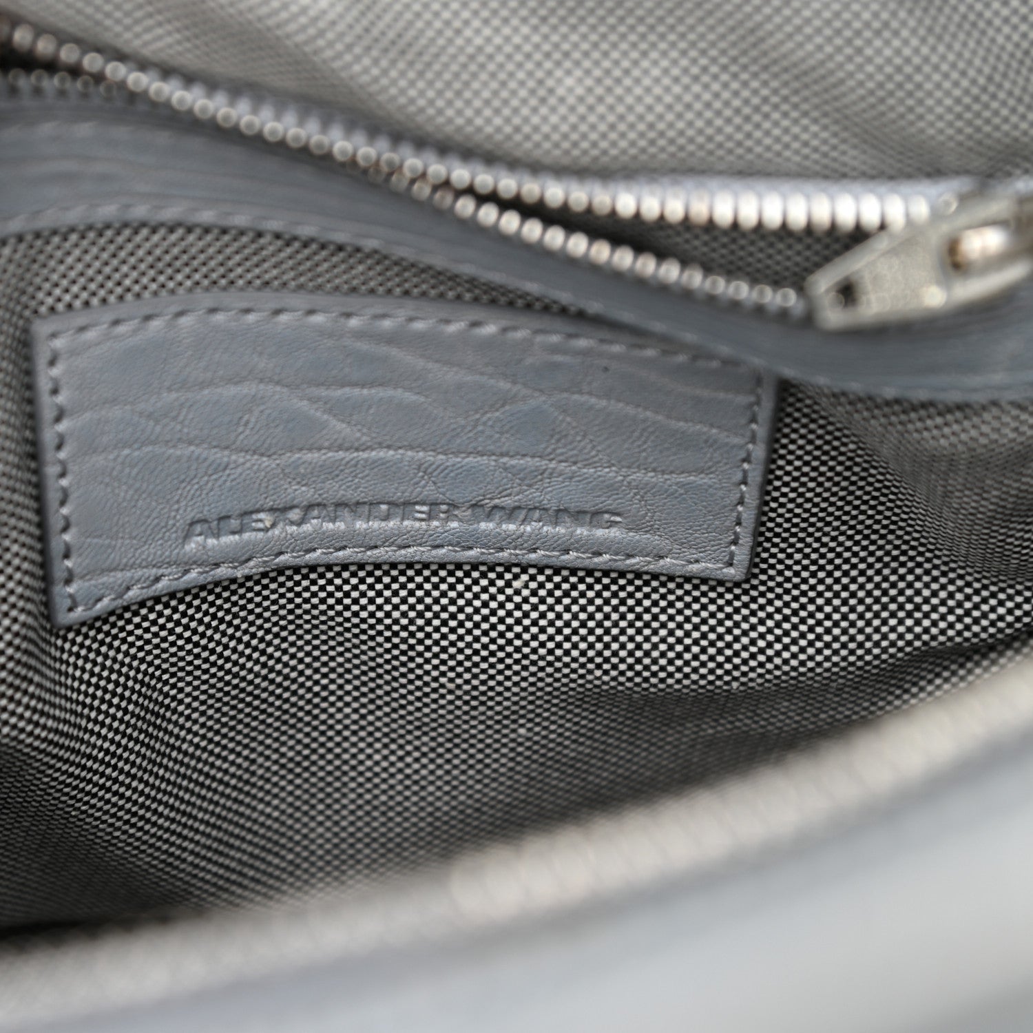 Alexander Wang Pebbled Lambskin Rockie Carbon Rodhium Hardware 8 of 9
