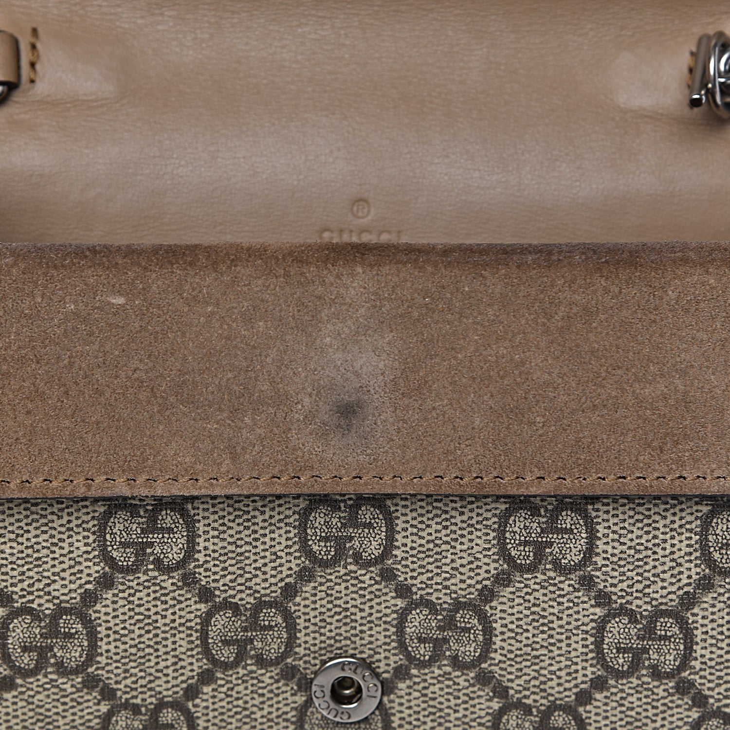 Gucci GG Supreme Monogram Super Mini Dionysus Shoulder Bag Taupe 10 of 12