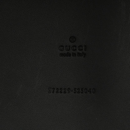 Gucci Calfskin GG Monogram Diamond Cut Medium Ophidia Tote Bag Black 7 of 10