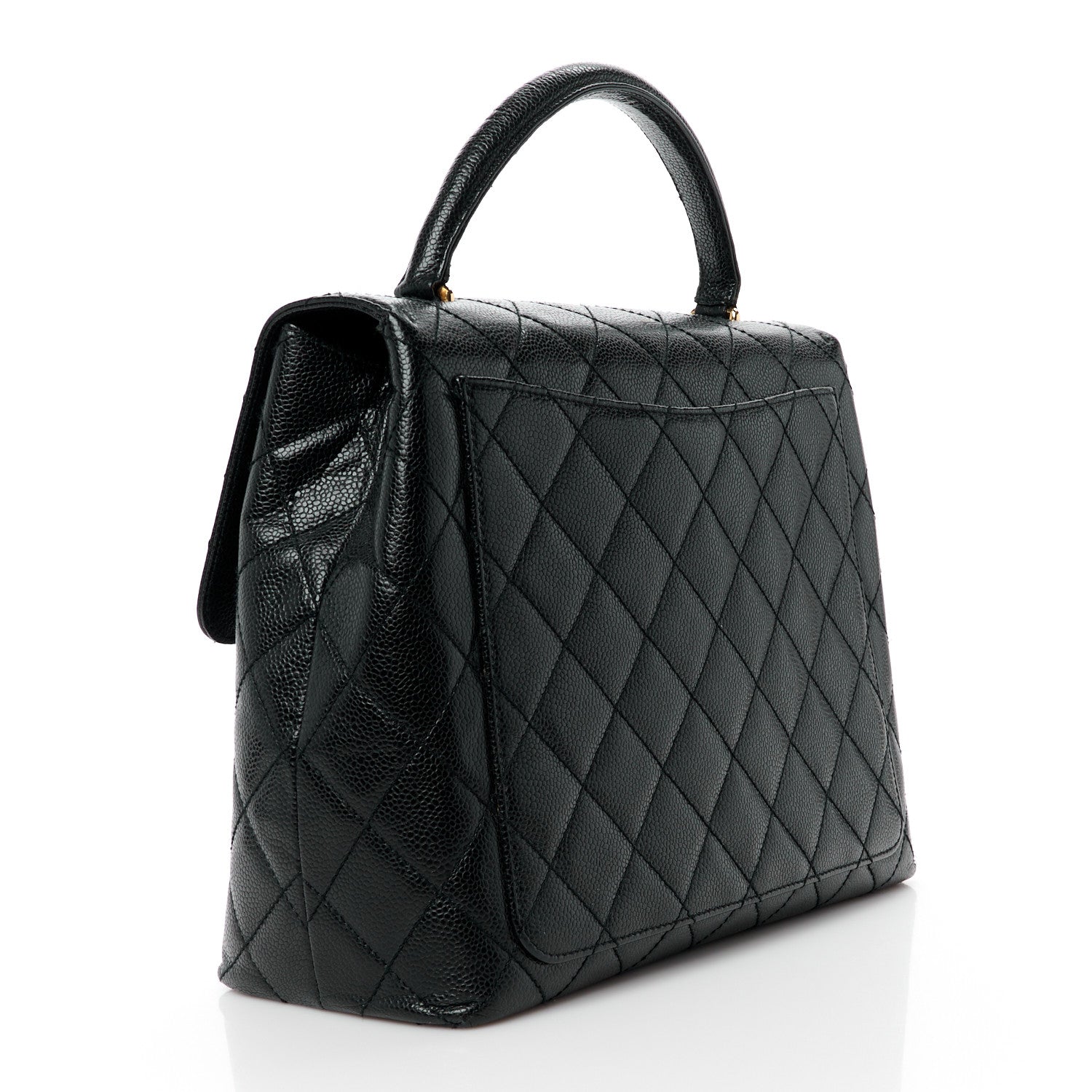 Chanel Caviar Quilted Jumbo Kelly Flap Black 3 of 13