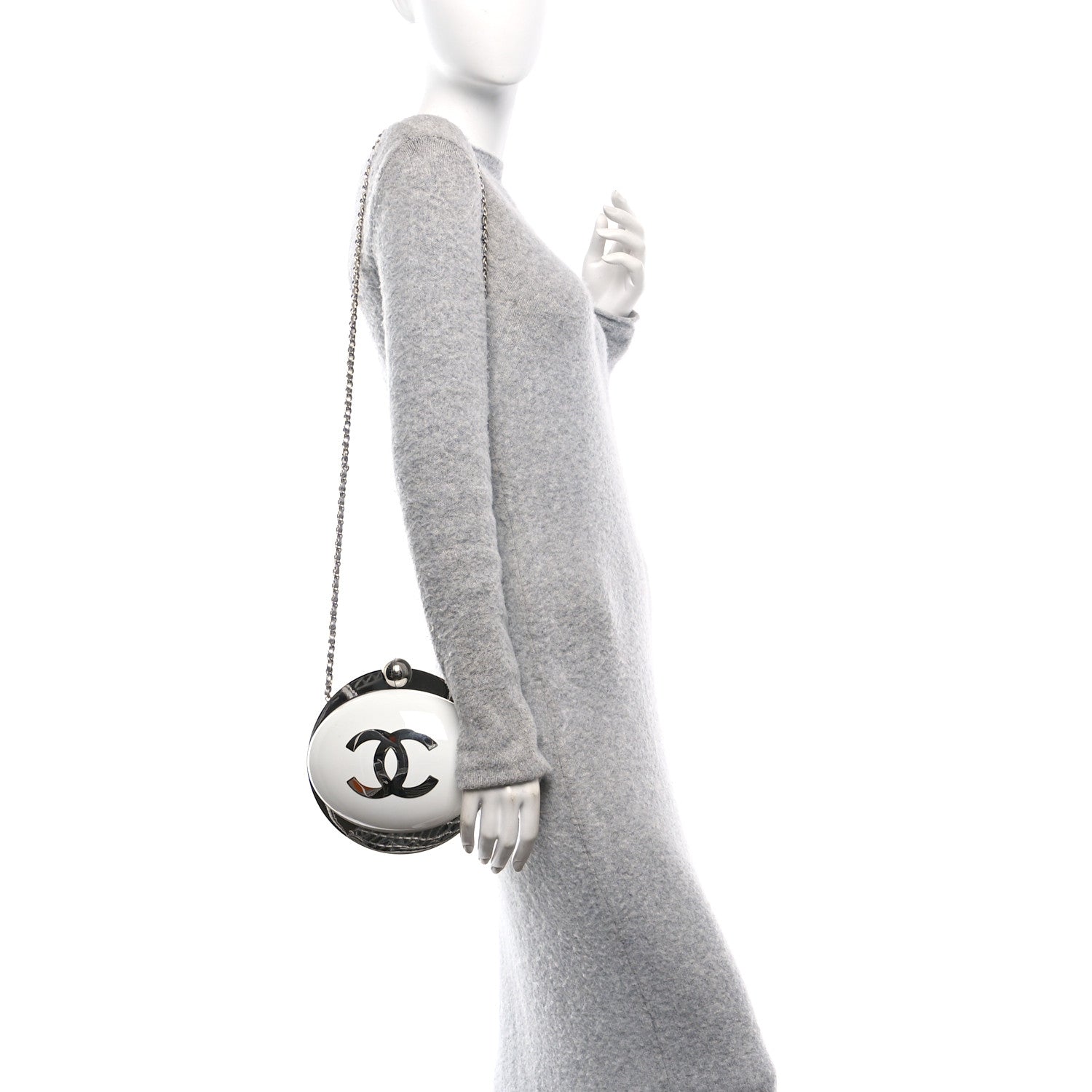 Chanel Resin CC Evening On The Moon Minaudiere White 1727915