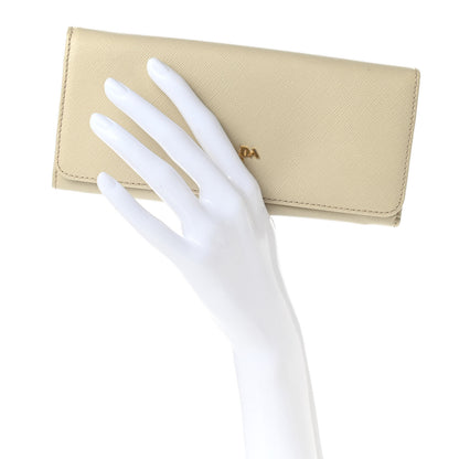 Prada Saffiano Continental Wallet Cera 2 of 8