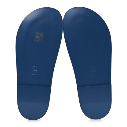 Chanel Denim CC Velcro Dad Chain CC Slide Sandals 39 Blue 7 of 11