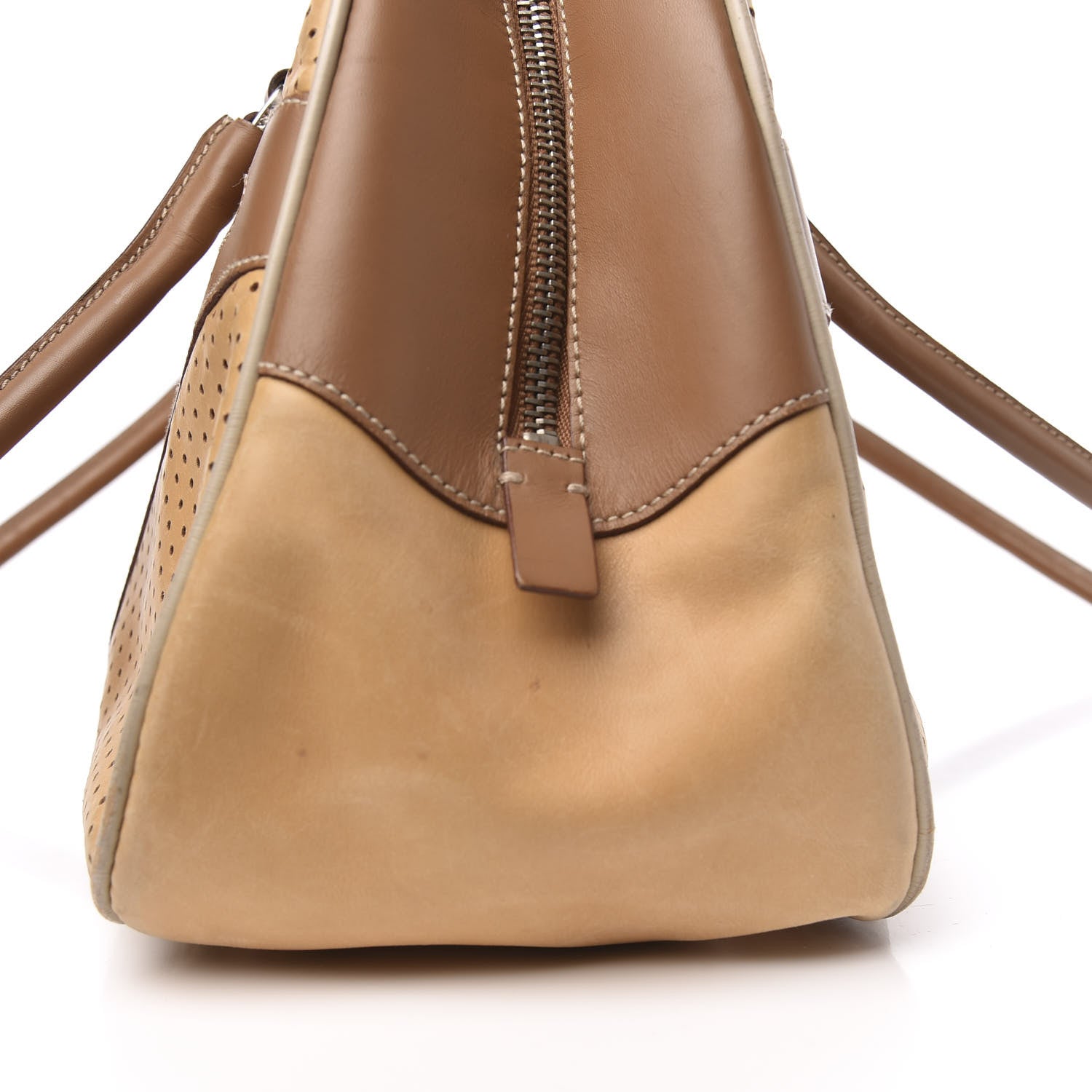 バッグ 00s vintage prada vitello drive handbag Prada Vitello Drive Perforated Bowling Bag Naturale 663223