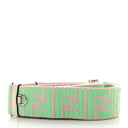 Fendi Jacquard Ribbon Vitello King FF Bi-Color Intreccio Adjustable Strap You Nuvola Edamame 2 of 4