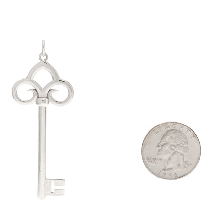Tiffany Sterling Silver Fleur De Lis Key Pendant 2 of 3