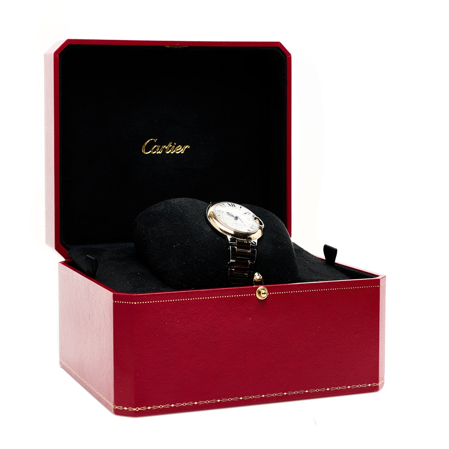 Stainless Steel 18K Yellow Gold 33mm Ballon Bleu De Cartier Automatic Watch