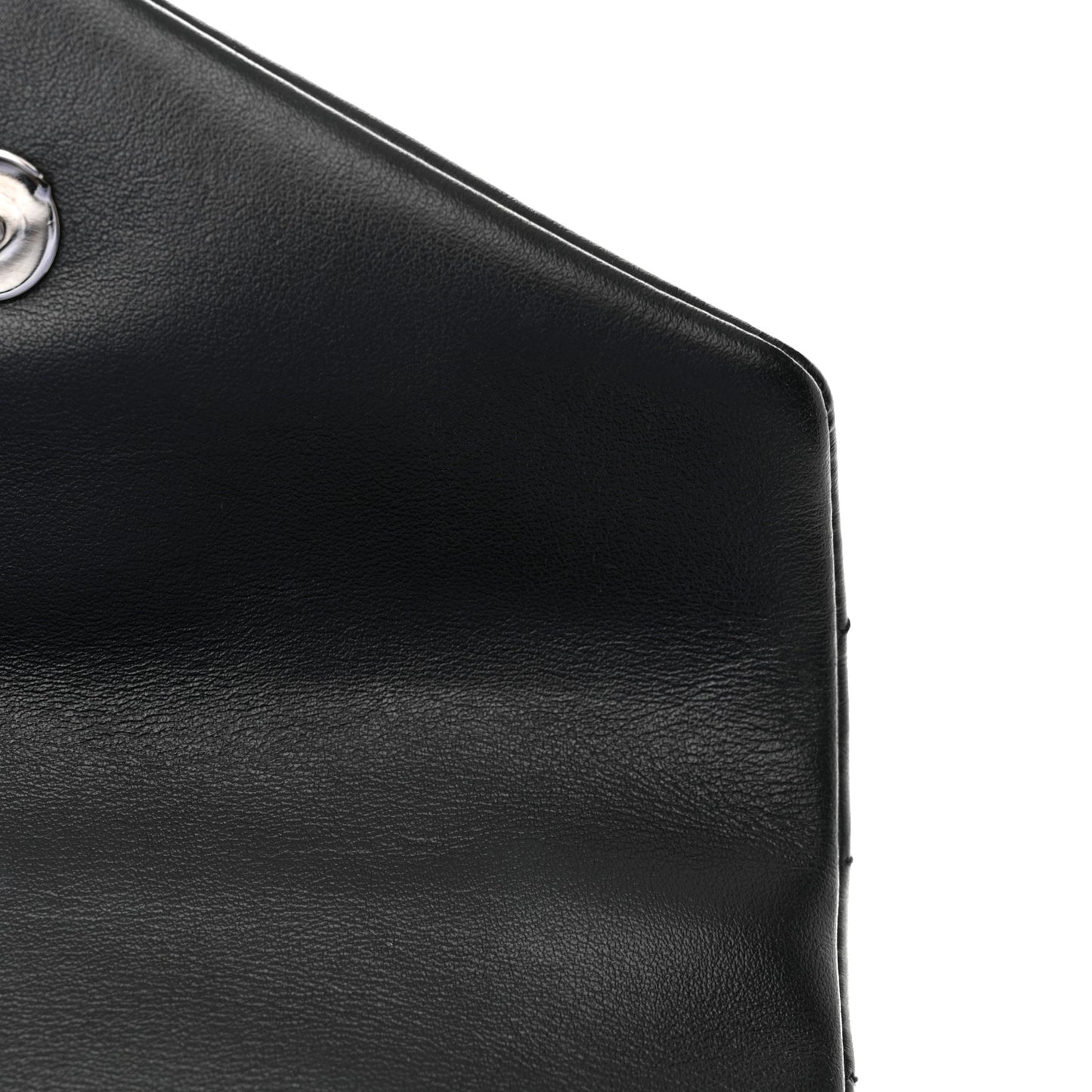 Calfskin Y Quilted Monogram Monochrome Toy Loulou Crossbody Bag Black