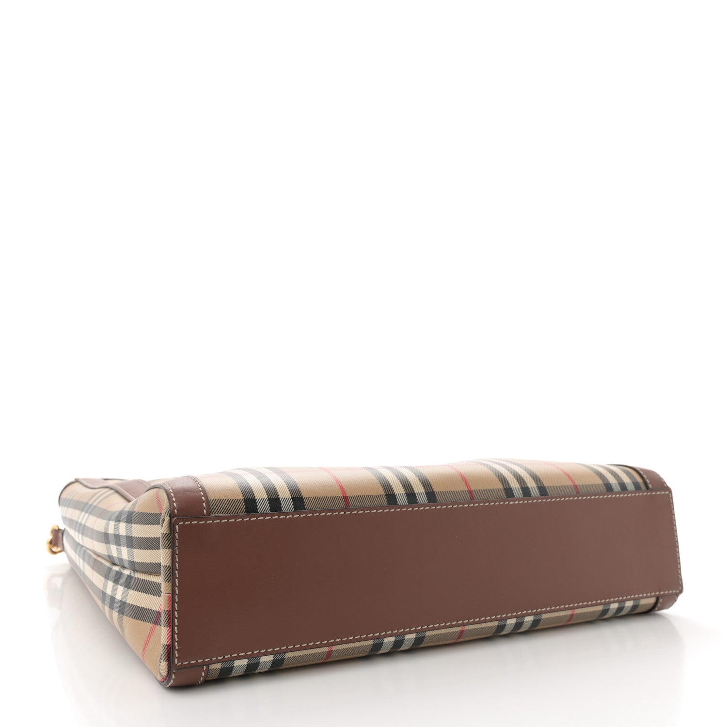 Burberry Vintage Check Calfskin Kane Tote Bag Beige Brown 4 of 15