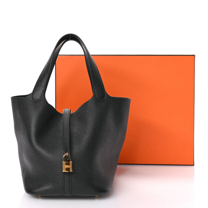 Hermes Taurillon Clemence Picotin Lock 22 MM Black 11 of 11