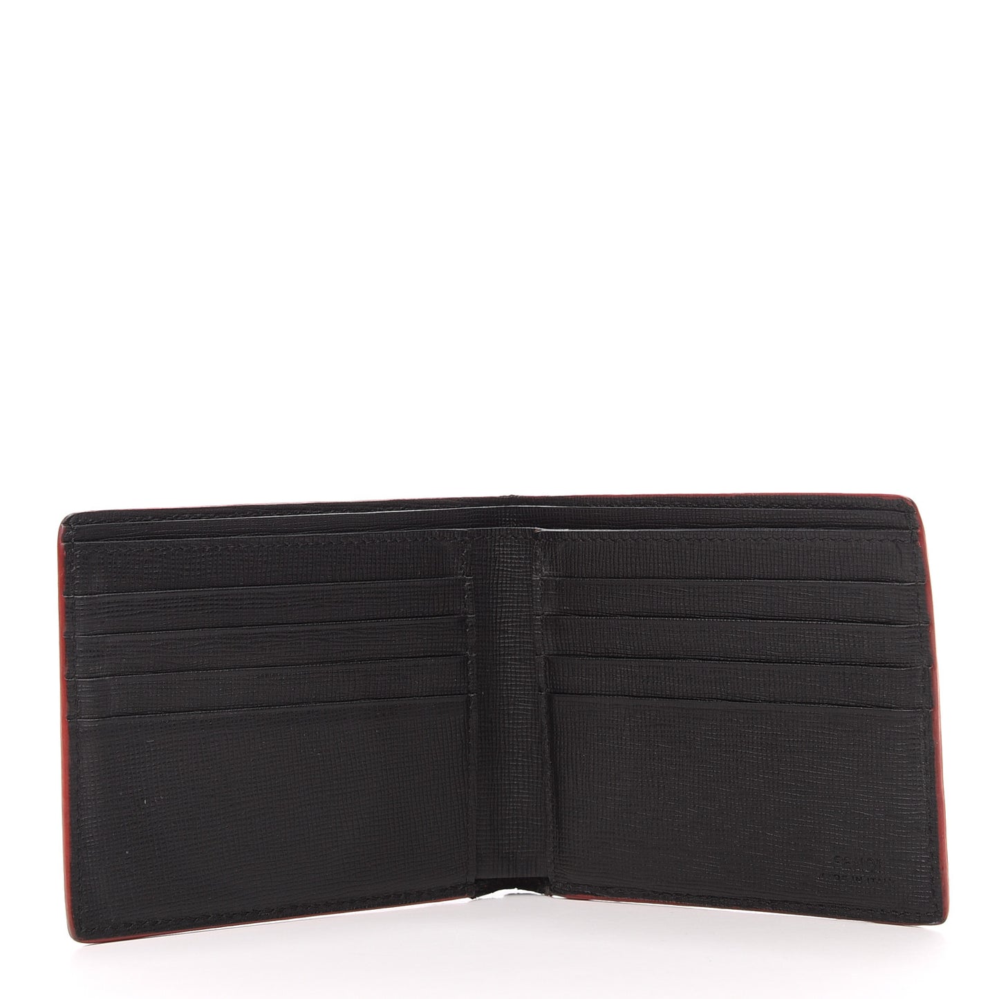 Vitello Elite Flamingo Lightning Monster Eyes Bi-Fold Wallet Rosso White Black