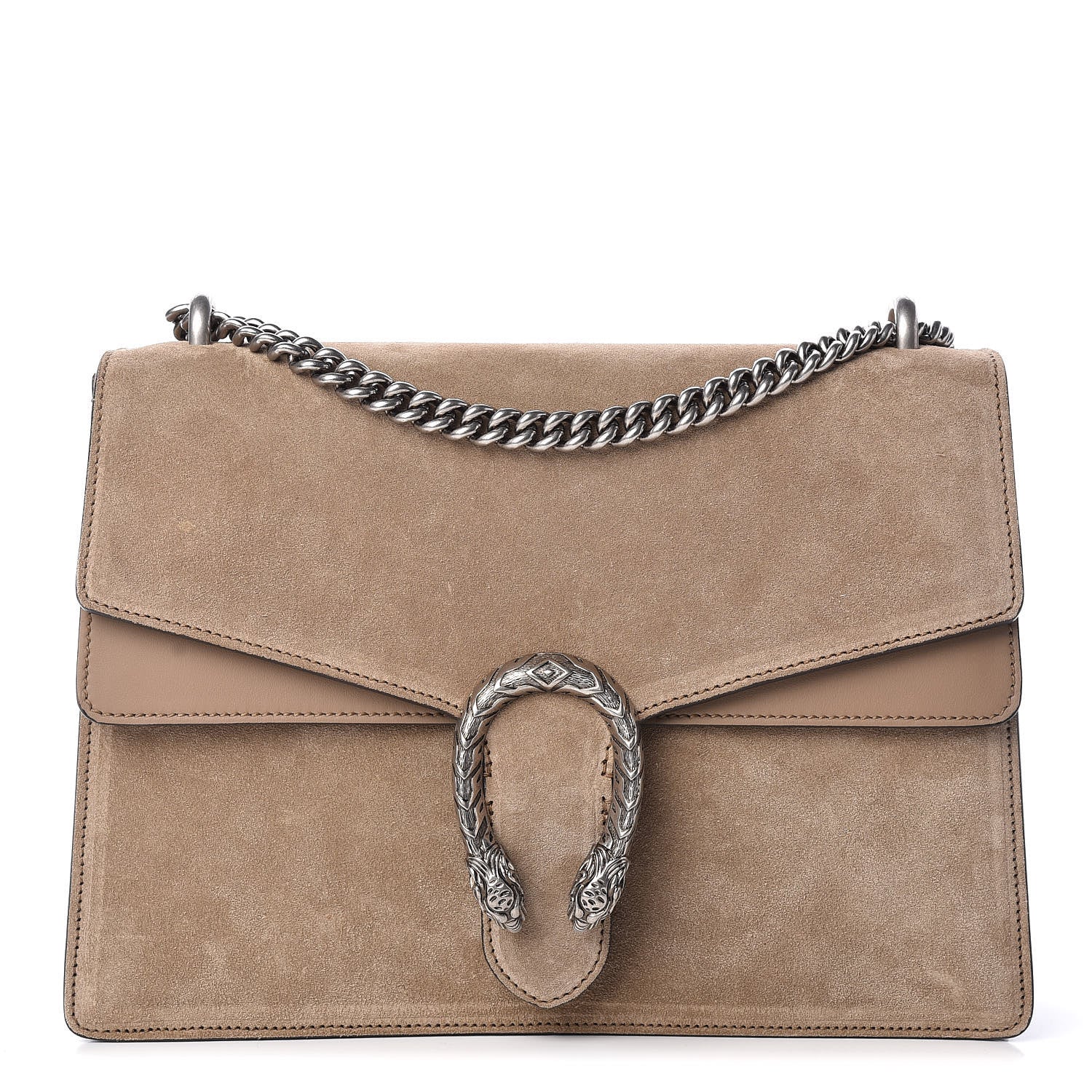 Gucci Suede Medium Dionysus Shoulder Bag Taupe 1 of 14