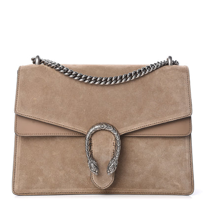 Gucci Suede Medium Dionysus Shoulder Bag Taupe 1 of 14