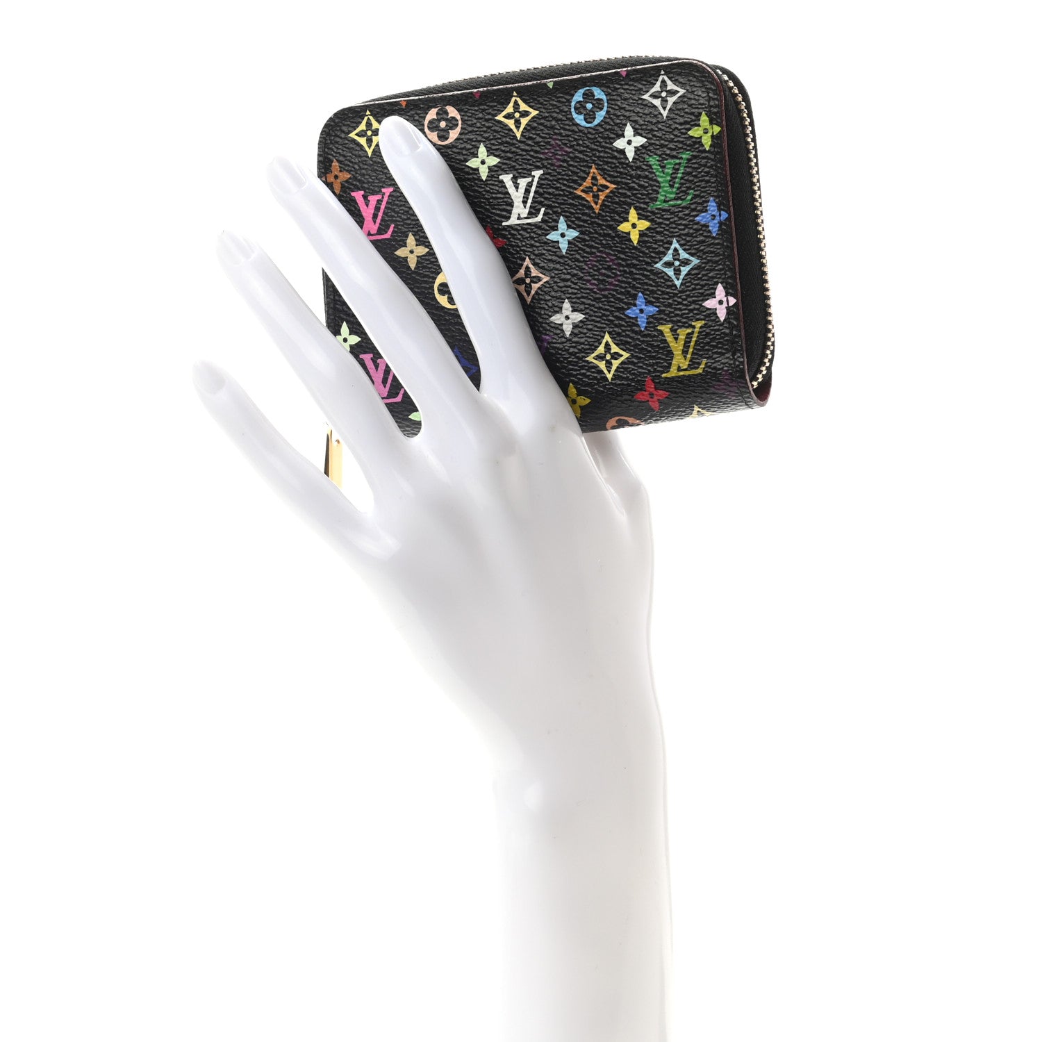 Louis Vuitton Monogram Multicolor Zippy Coin Purse Black Grenade 2 of 7