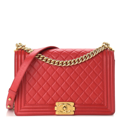 Chanel Lambskin Quilted New Medium Boy Flap Red 1 of 12