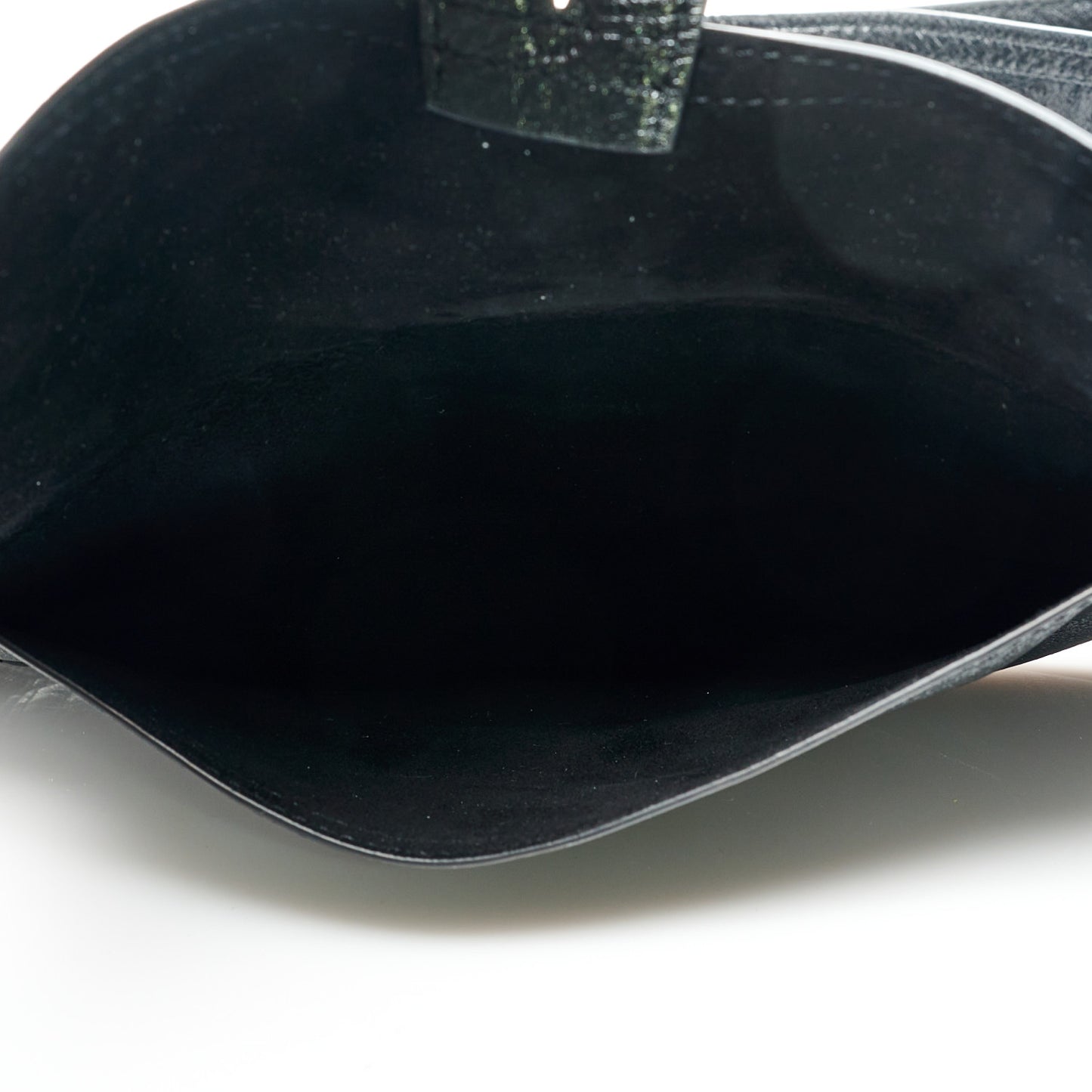 Crinkled Lambskin 135mm Saddle Belt Black