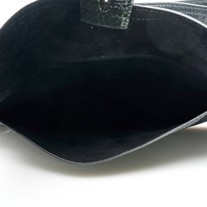 Christian Dior Crinkled Lambskin 135mm Saddle Belt Black 5 of 7
