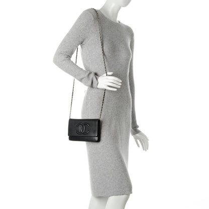 Chanel Caviar Timeless CC Wallet On Chain WOC Black 2 of 7