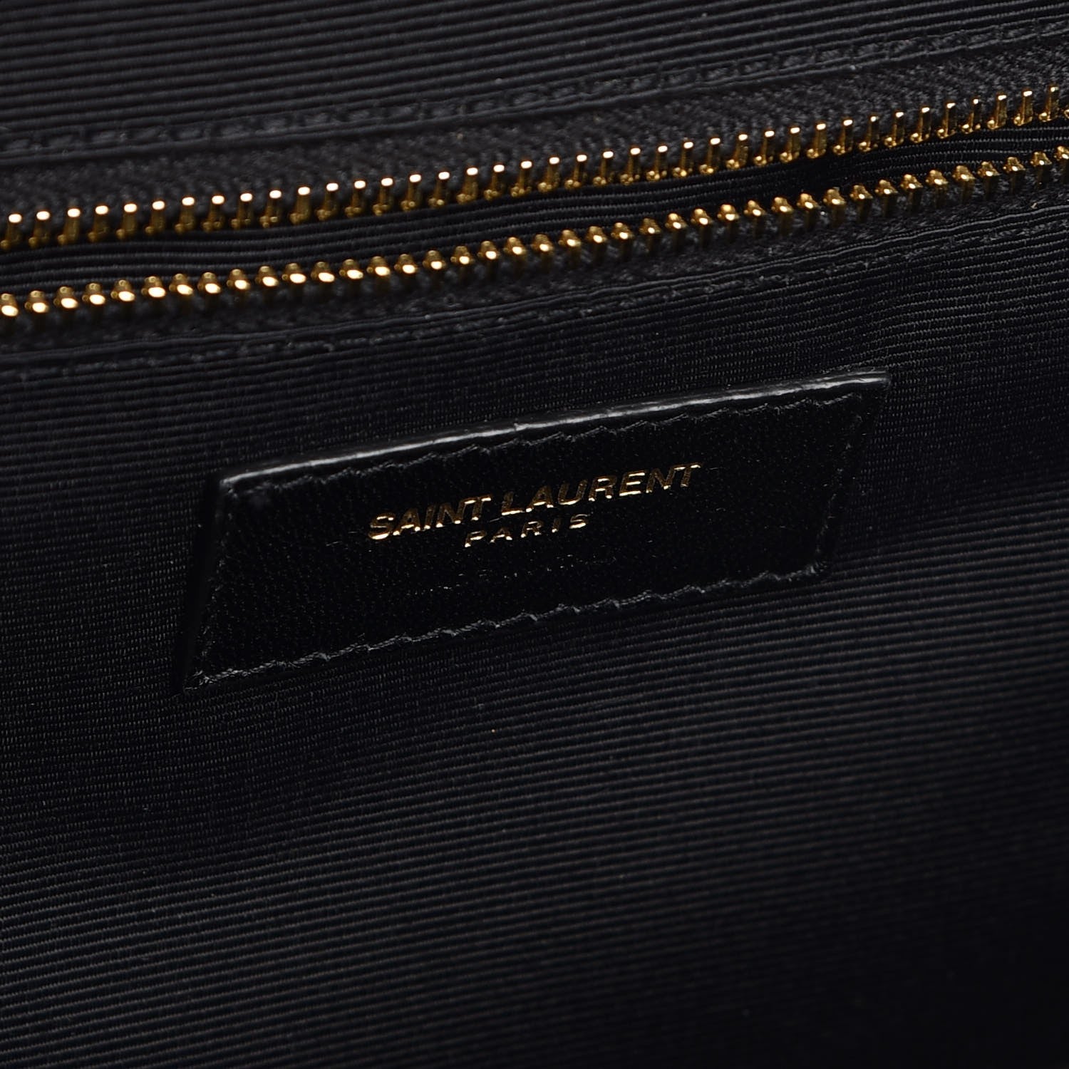 Saint Laurent Grain De Poudre Matelasse Chevron Large Monogram Satchel Black 6 of 9