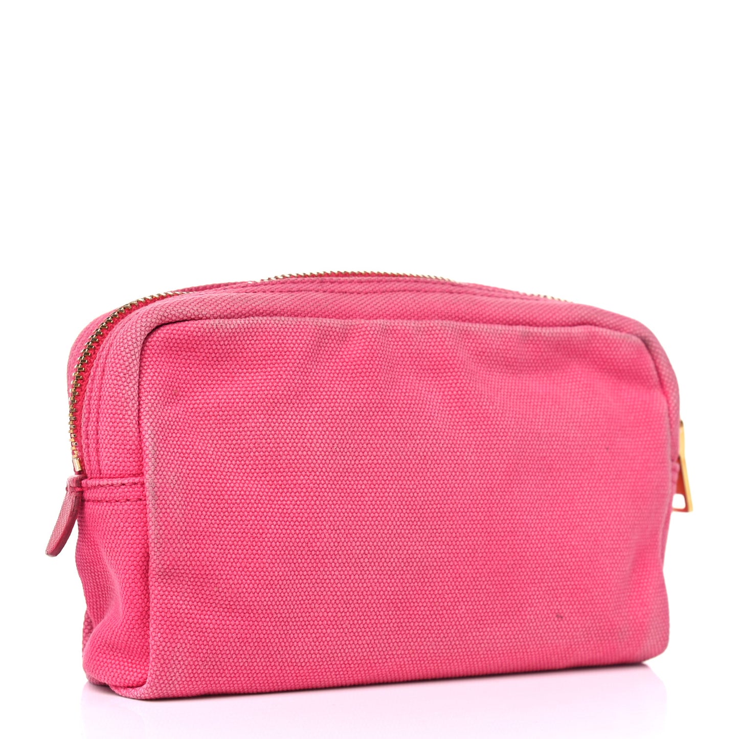 Denim Cosmetic Pouch Fuchsia