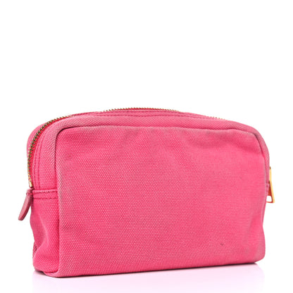 Prada Denim Cosmetic Pouch Fuchsia 2 of 10