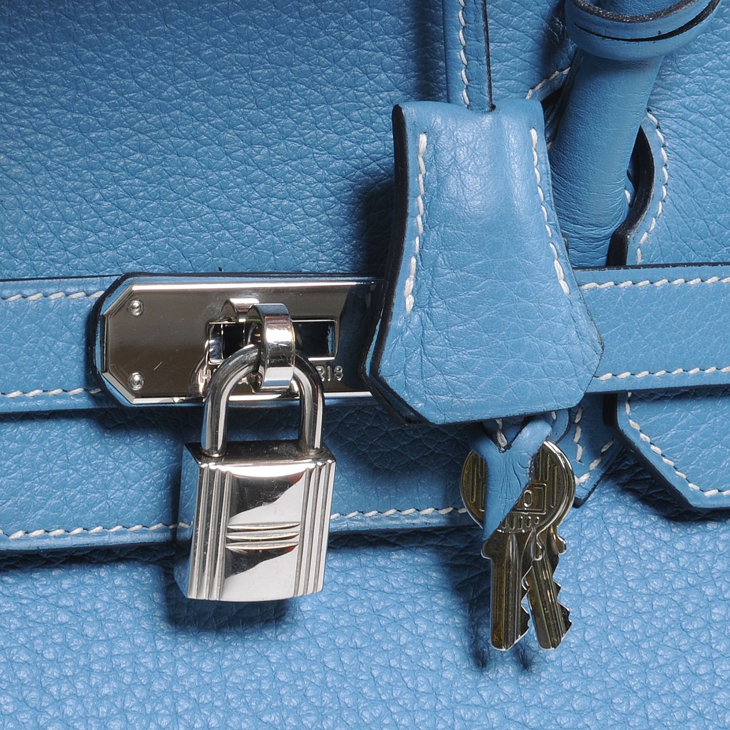 Taurillon Clemence Birkin 35 Blue Jean