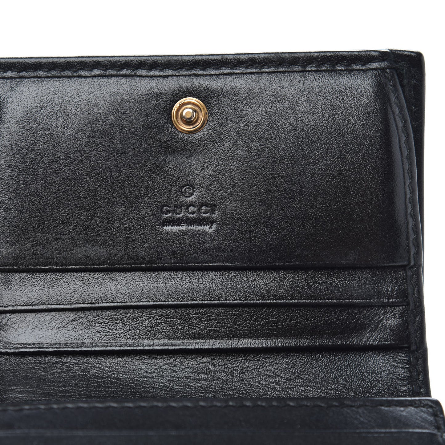 Calfskin Matelasse GG Marmont Card Case Wallet Black