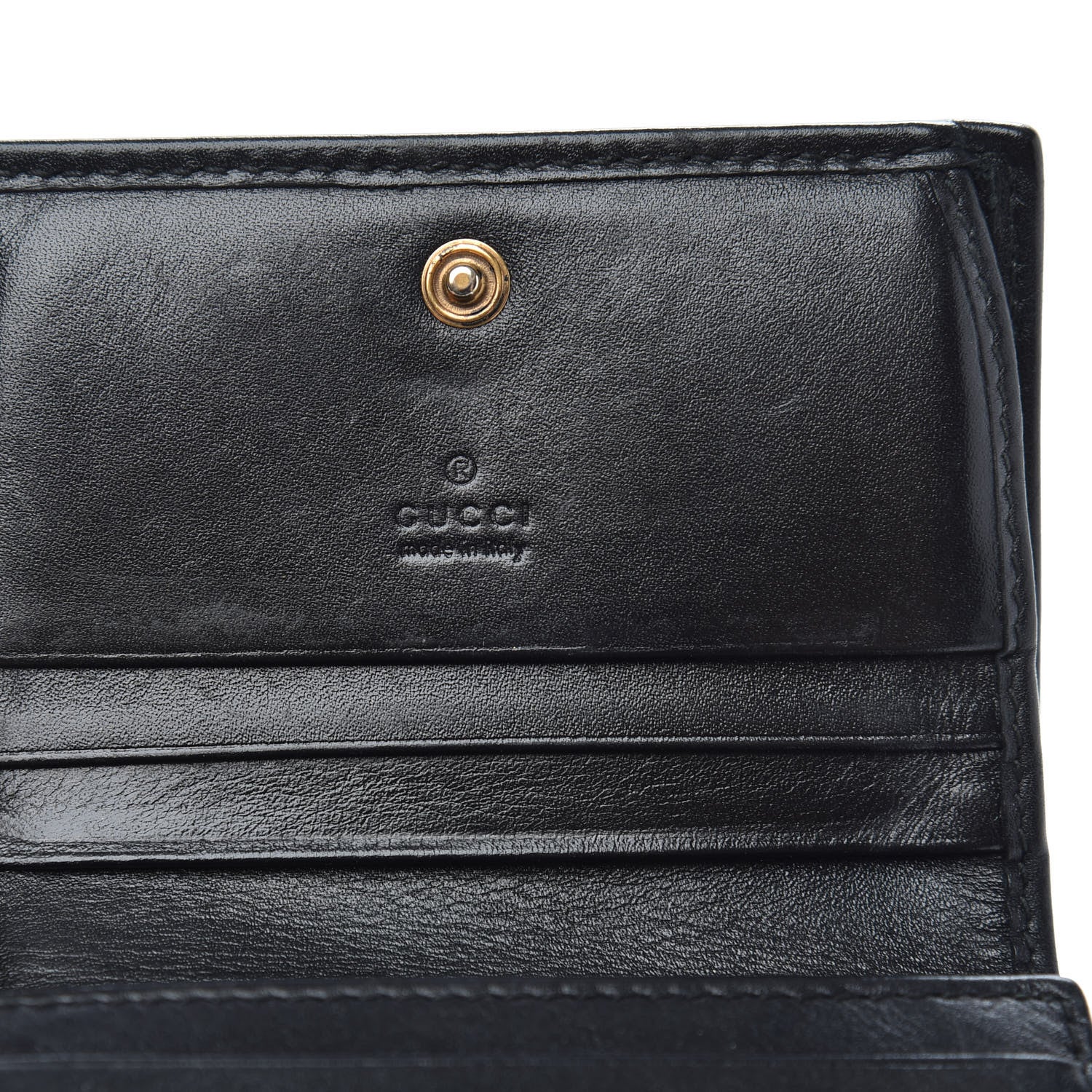 Gucci Calfskin Matelasse GG Marmont Card Case Wallet Black 6 of 9
