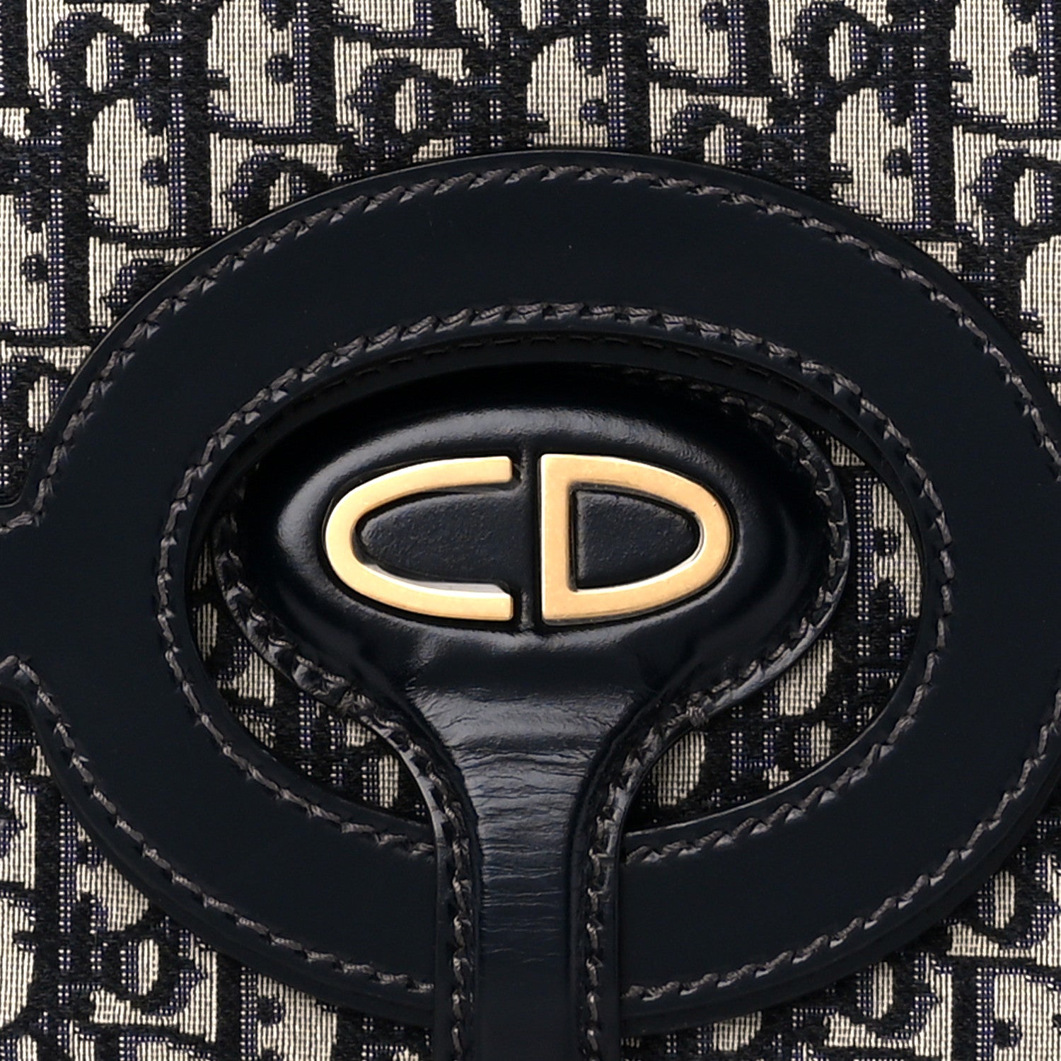 Christian Dior Oblique Fold Over Clutch Blue 8 of 10