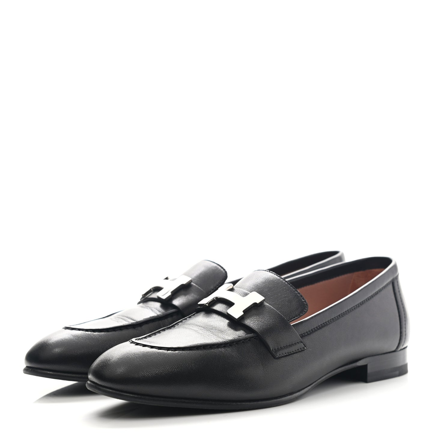Goatskin Womens Paris Loafers 36 Black