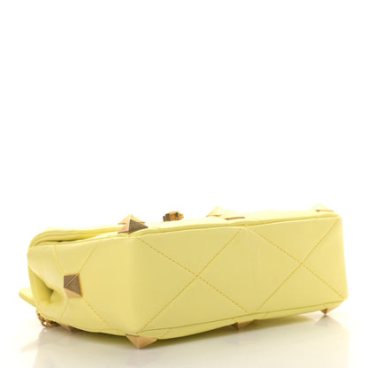 Valentino Garavani Nappa Medium Roman Stud Shoulder Bag Lime Sorbet 4 of 9