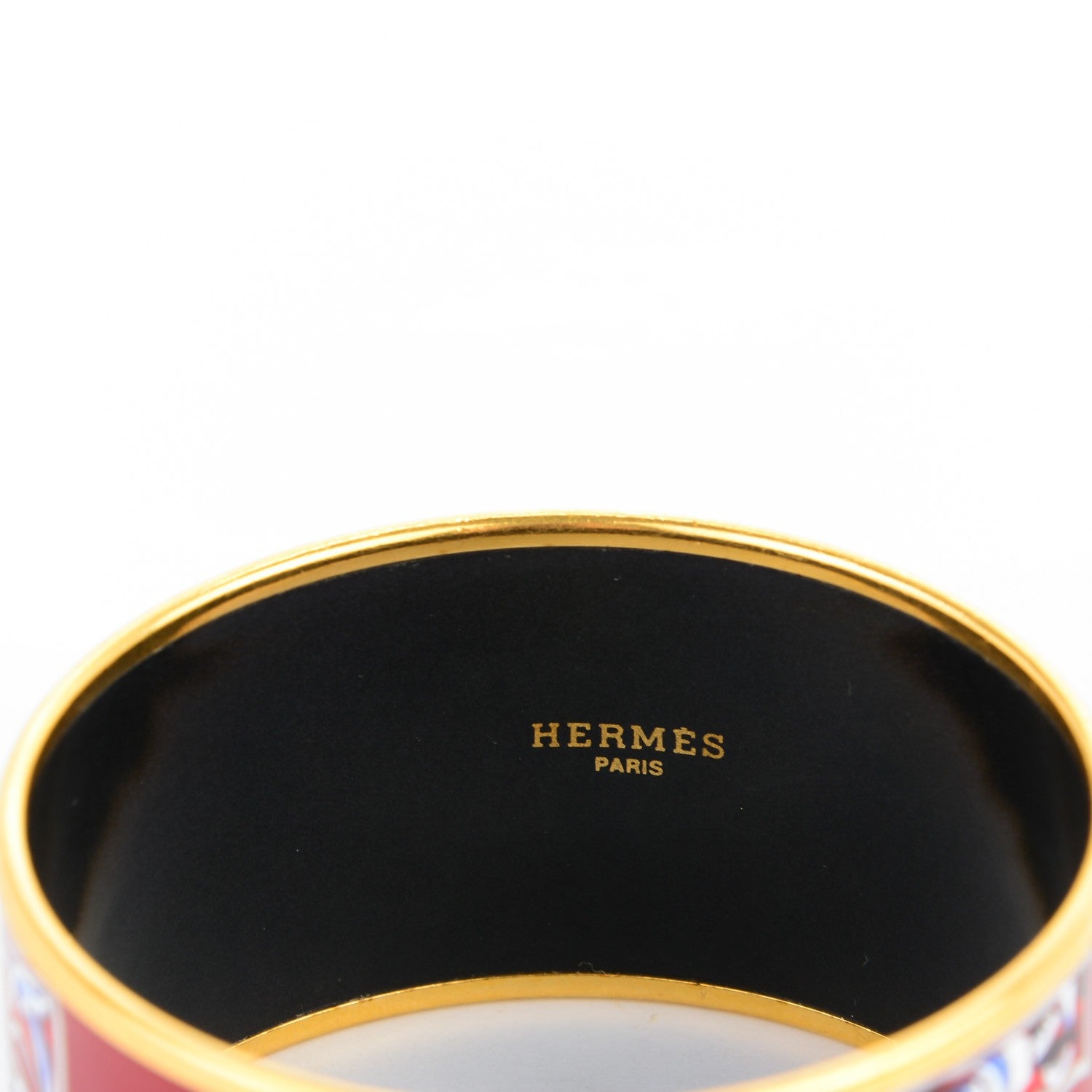 Hermes Enamel Printed Alphabet Russe Extra Wide Bracelet 65 4 of 5