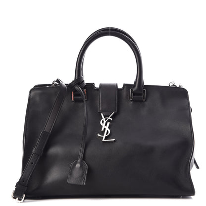 Saint Laurent Smooth Calfskin Small Monogram Cabas Black 1 of 10