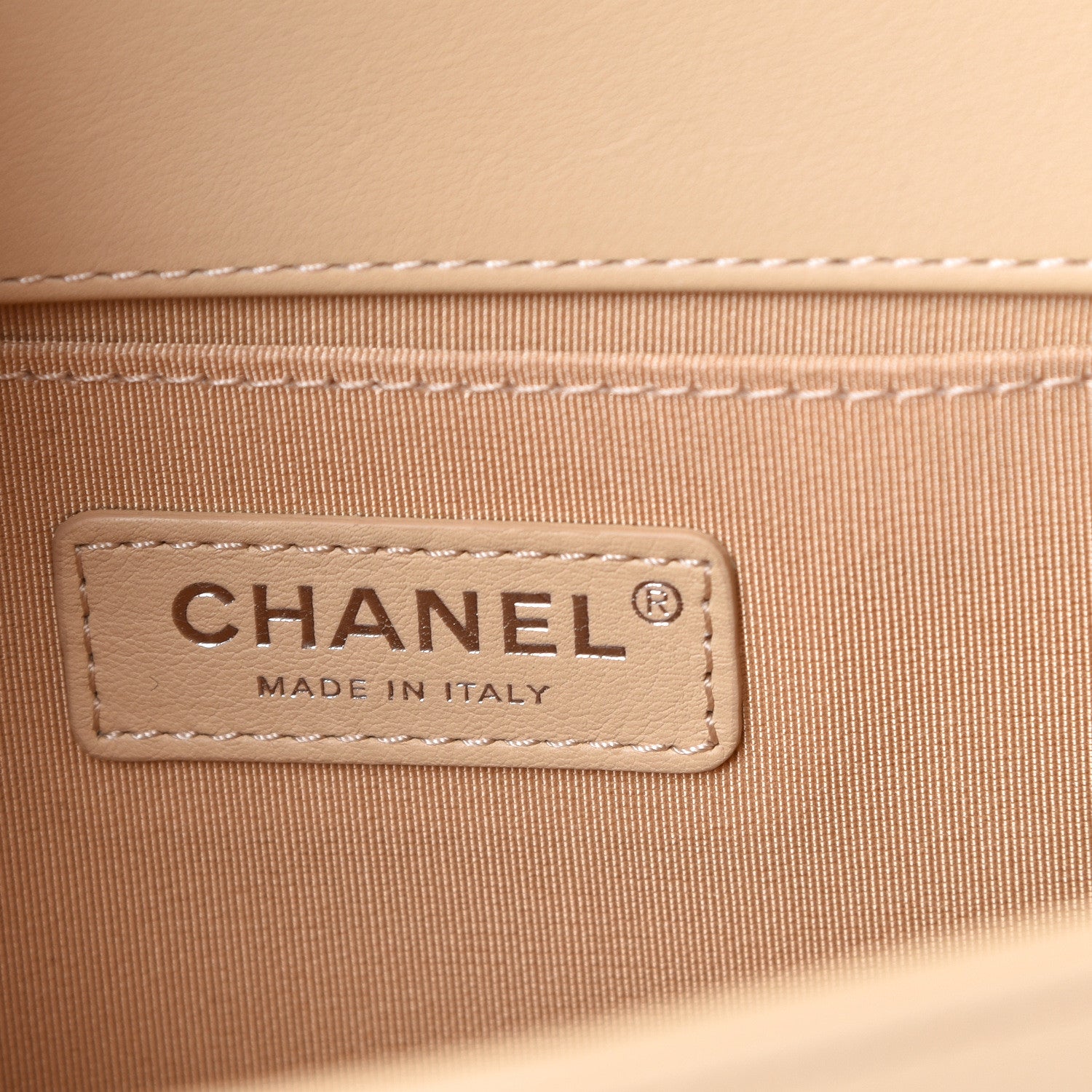 Chanel Lambskin Quilted Medium Boy Flap Beige 5 of 11